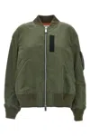 Sacai Giubbino Imbottito In Nylon Verde Oliva  Donna In Green