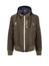 Sacai Nylon Bomber Jacket In Green