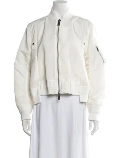 Pre-owned Sacai Nylon Bomber Jacket In Neutral