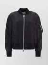 Sacai Womens Black Relaxed-fit Round-neck Shell Jacket In Black