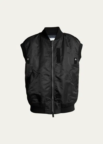 SACAI NYLON BOMBER VEST