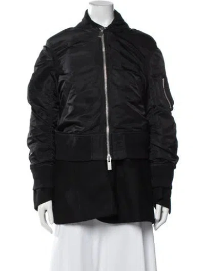 Pre-owned Sacai Nylon Coat In Black