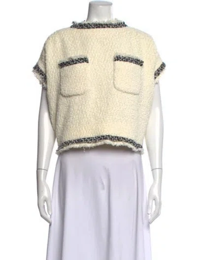 Pre-owned Sacai Nylon Crew Neck Sweater In Neutrals