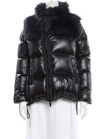 Pre-owned Sacai Nylon Down Jacket In Black