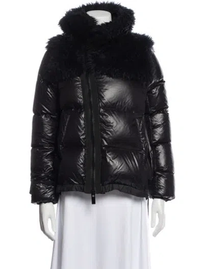 Pre-owned Sacai Nylon Down Jacket In Black