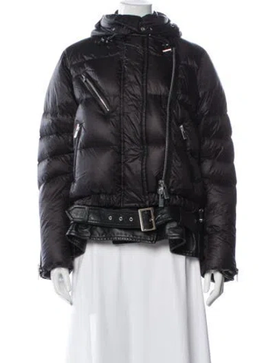 Pre-owned Sacai Nylon Down Jacket In Black