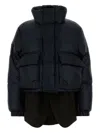 Sacai Nylon Down Jacket In Blue