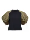 Sacai Multicolor Nylon Insert T-shirt In Multicolour