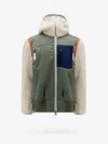 Sacai Nylon Jacket With Eco Shearling Inserts In Multi