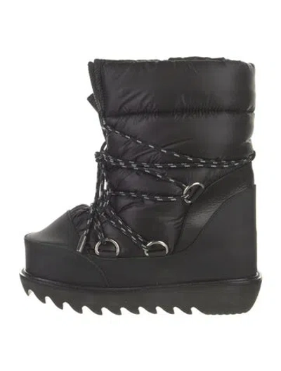 Pre-owned Sacai Nylon Lace-up Boots In Gray