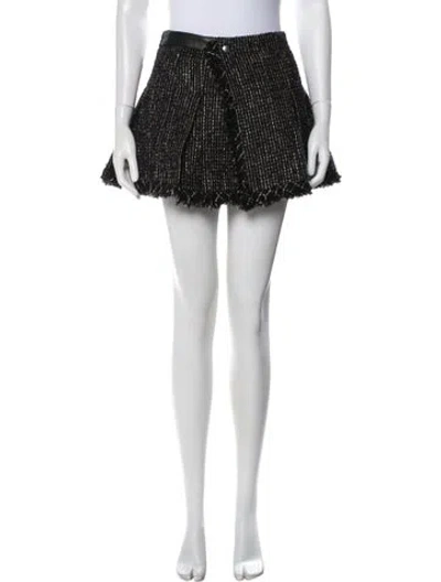 Pre-owned Sacai Nylon Mini Skirt In Black