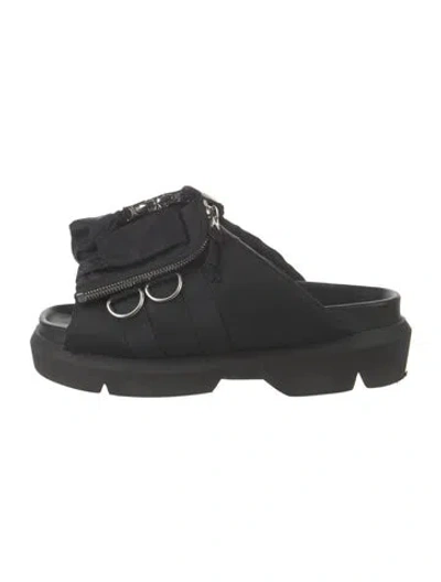 Pre-owned Sacai Nylon Sandals In Black