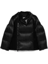 Sacai Wool-panels Puffer Jacket In Black