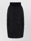 Sacai Nylon Skirt With Cargo Pockets And Elastic Waistband