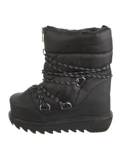 Pre-owned Sacai Nylon Snow Boots In Black