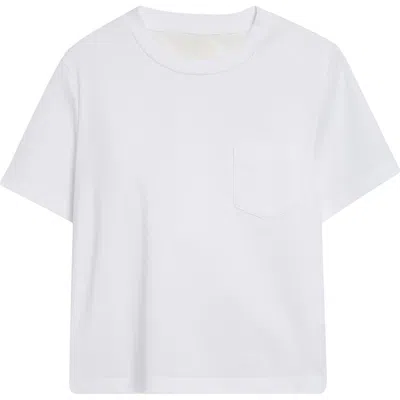 SACAI SACAI NYLON TWILL & COTTON JERSEY T-SHIRT