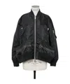 Sacai Blouson Nylon Twill Bomber Jacket In Black