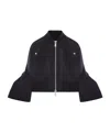 Sacai Nylon Blouson With Wide Sleeves In Black