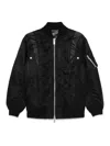 Sacai Twill Bomber Jacket In Black