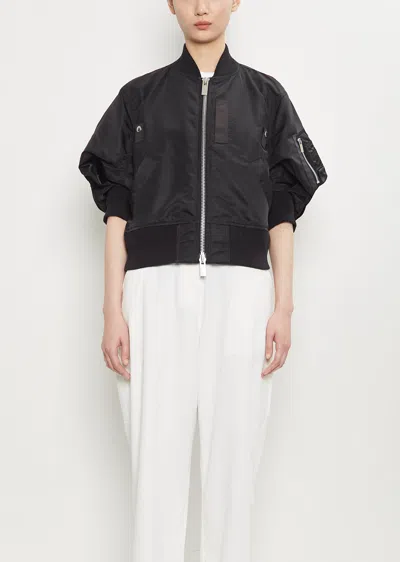 Sacai Nylon Twill Blouson In Black