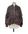 Sacai Drawstring-detail Bomber Jacket In Brown