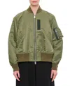 Sacai Giubbino Imbottito In Nylon Verde Oliva  Donna In Green
