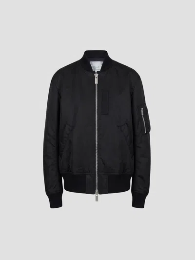 Sacai Nylon Twill Blouson Jacket In Black