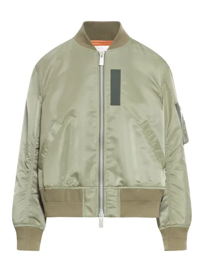 Sacai Nylon Twill Blouson In Green