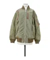 Sacai Grosgrain Insert Nylon Bomber Jacket In Multicolor