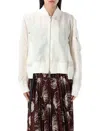 Sacai Women's Nylon Twill Blouson In White