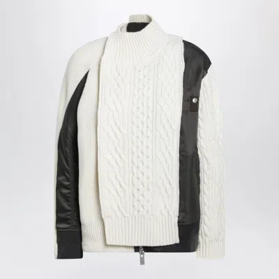 Sacai Nylon Twill Blouson In White