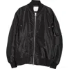 Sacai Embroidered-patch Bomber Jacket In Black 001