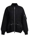 Sacai Nylon Twill Bomber Jacket In Black