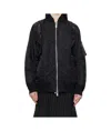 Sacai Black Nylon Twill Bomber Jacket In Black