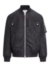 Sacai Embroidered-patch Bomber Jacket In Black