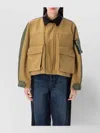 Sacai Khaki & Tan Grosgrain & Nylon Twill Jacket