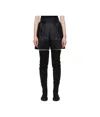 Sacai Black Nylon Twill & Gabardine Shorts In Black