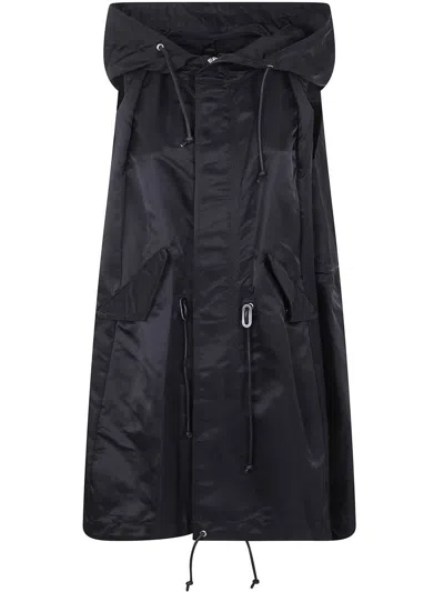 SACAI SACAI NYLON TWILL HOODIE VEST CLOTHING