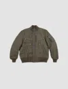 Sacai Padded Bomber Jacket In Verde