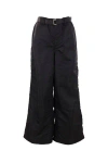 Sacai Wide-leg Belted Cargo Trousers In Black