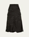 Sacai Nylon-twill Pleated Cargo Midi Skirt