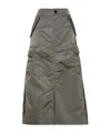 Sacai Twill Skirt In Subtle Beige With Clean Lines In Gray