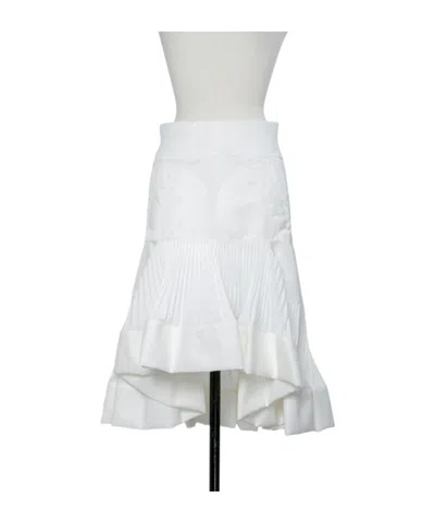 Sacai Nylon Twill Skirt In White