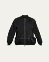 Sacai Nylon Twill Utility Bomber Jacket In Black
