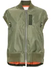 Sacai Waistcoat  Woman Color Green In Green
