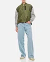 Sacai Sleeveless Nylon Zip-up Jacket In Green