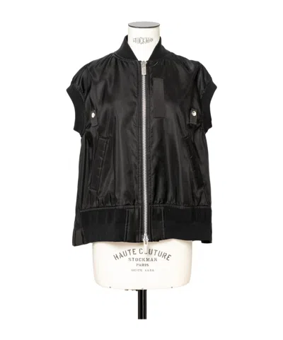 Sacai Nylon Twill Vest In Multi