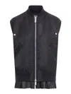 Sacai Black Layered Vest In Negro