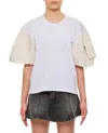 Sacai Nylon Twill X Cotton Jersey T-shirt