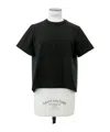 Sacai Nylon Twill X Cotton Jersey T-shirt In Black
